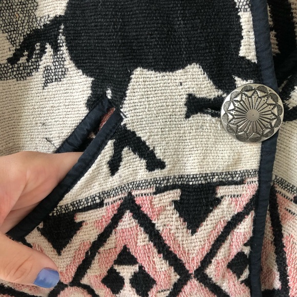 New Identity horse aztec print tapestry jacket size 2x - Picture 6 of 12